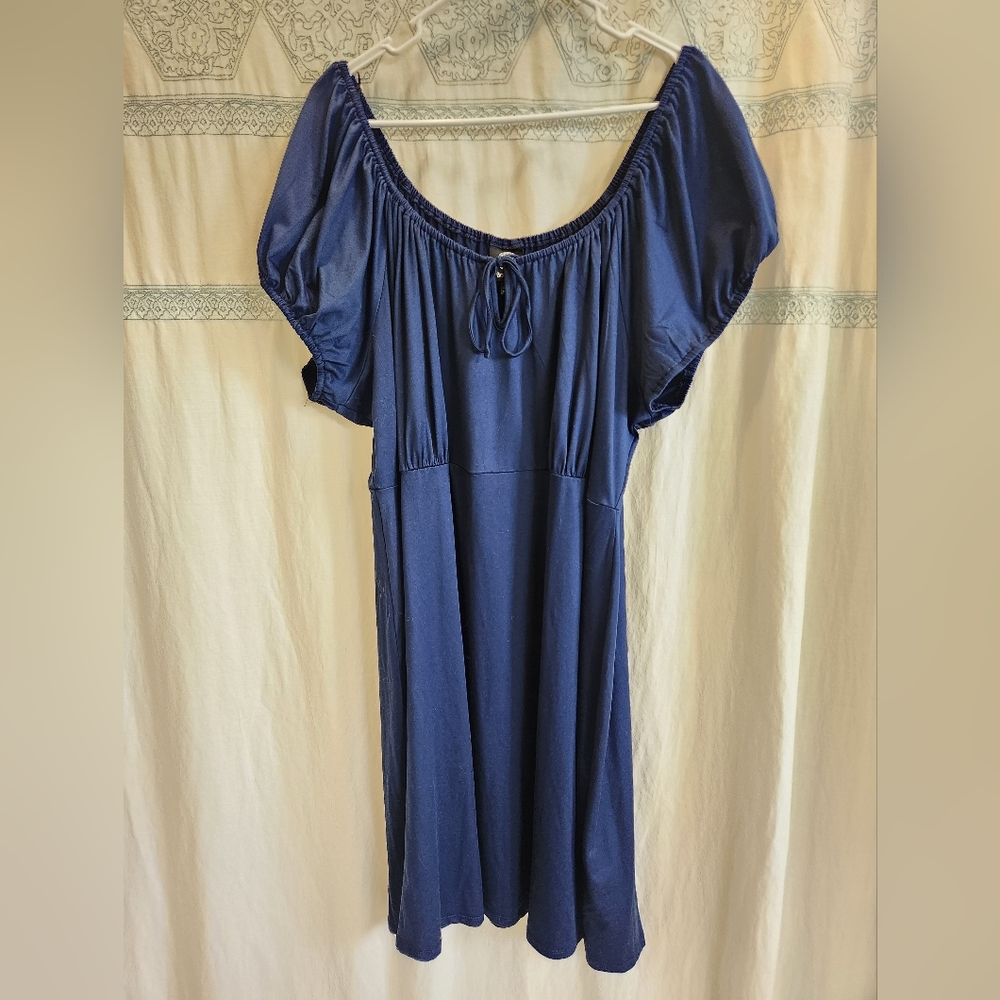 Navy blue skater girl style dress